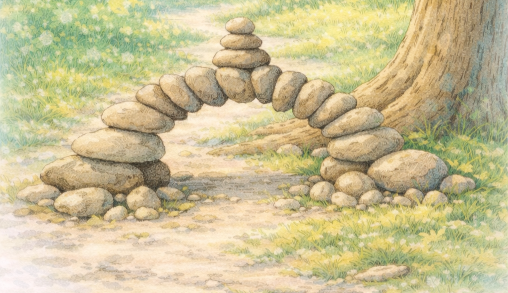 Steinbogen als Symbol für offenen Austausch